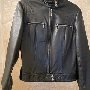 Kenneth Cole women’s leather biker style jacket